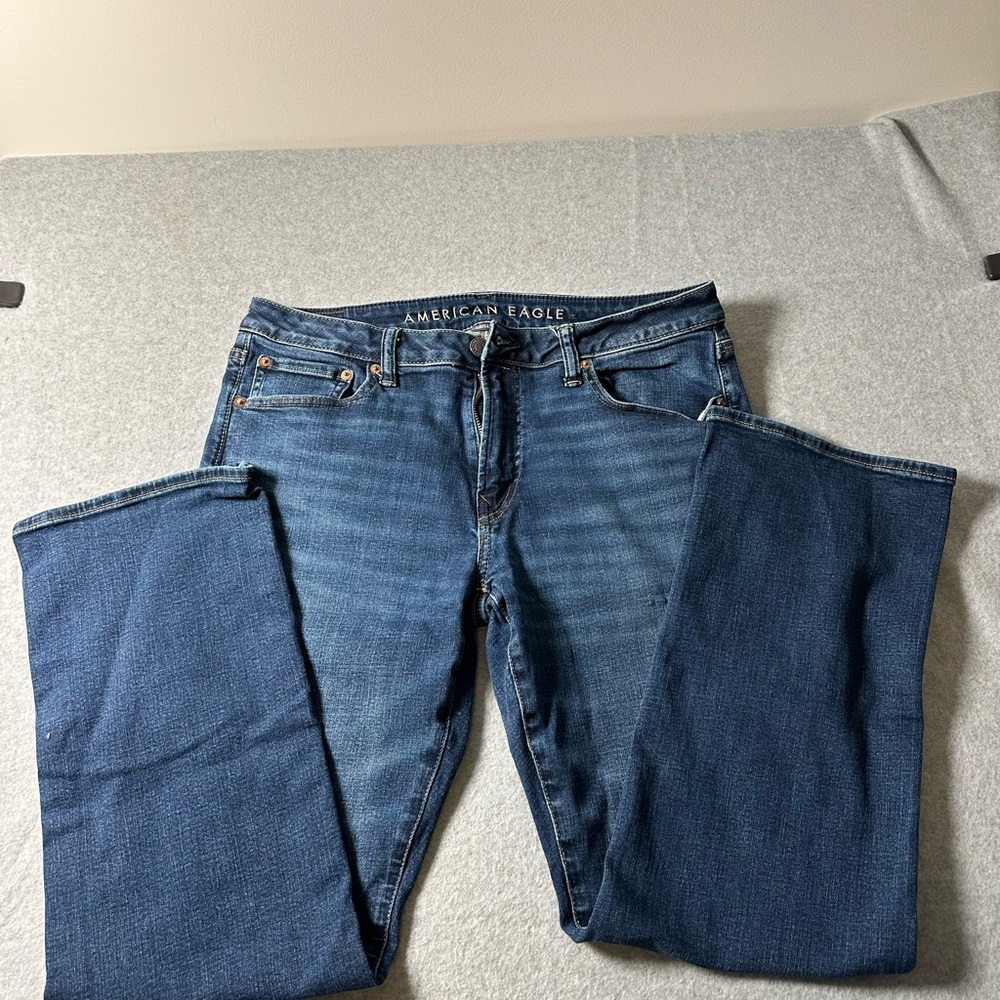 American Eagle Outfitters Men's Bootcut Dark Blue Jeans